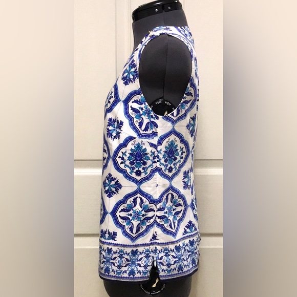 Talbots Medallion Print Shell Top - Picture 6 of 16